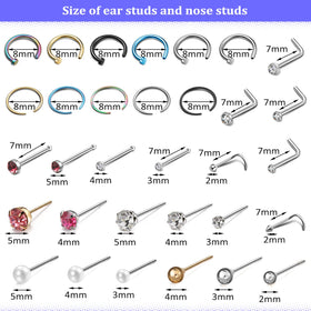 Chumia stainless steel studs set offers durable versatile ear decorations