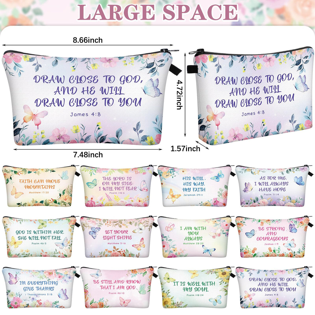 Chunful floral-pattern makeup pouch inspires daily routine and color