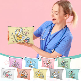 Chunful goose nurse makeup bags compact size ideal for travel and everyday use.