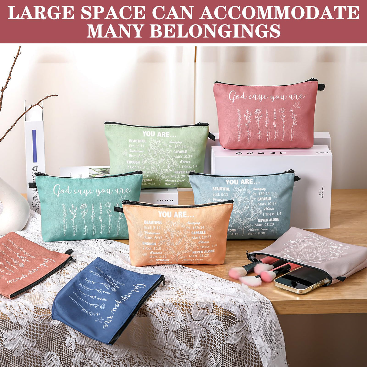 Chunful lightweight polyester pouch is washable and reusable