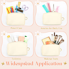 Chunful preppy makeup bag beige bulk set, perfect for sharing or gifting.