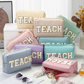 Chunful vivid color makeup pouch, moisture-resistant PU leather for daily use.