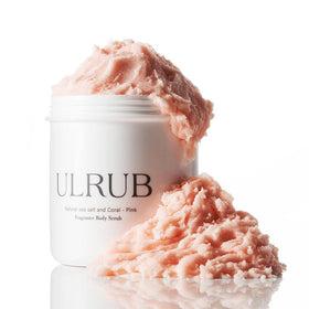 Churacos ULRUB body scrub bottle closeup highlighting premium packaging and inviting texture.