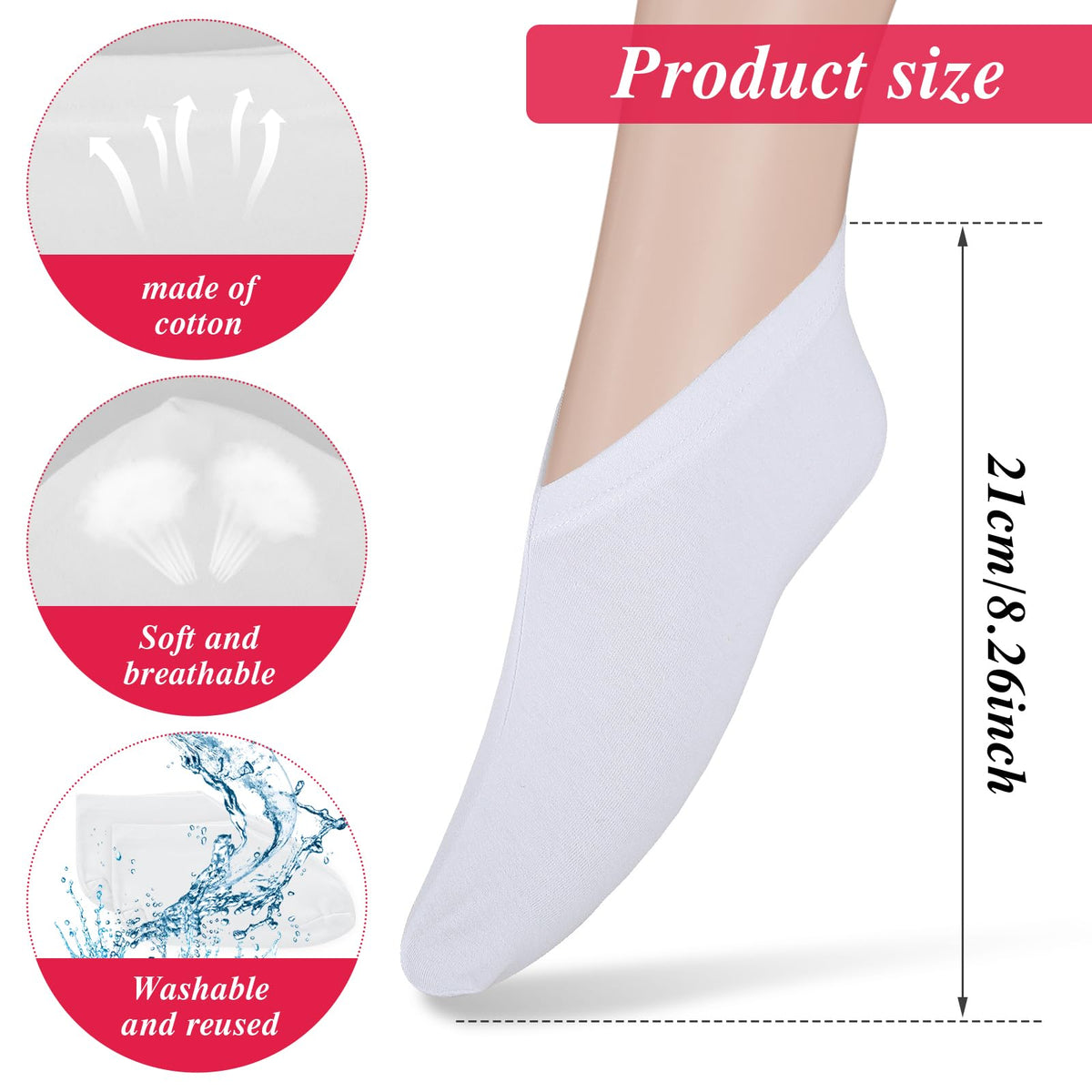 CIATBYYJ night-time foot socks with lotion demonstrate secure, non-slip wear for overnight moisture.