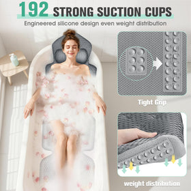 Ciavca 4D air mesh bath pillow offers breathable, quick-drying comfort.