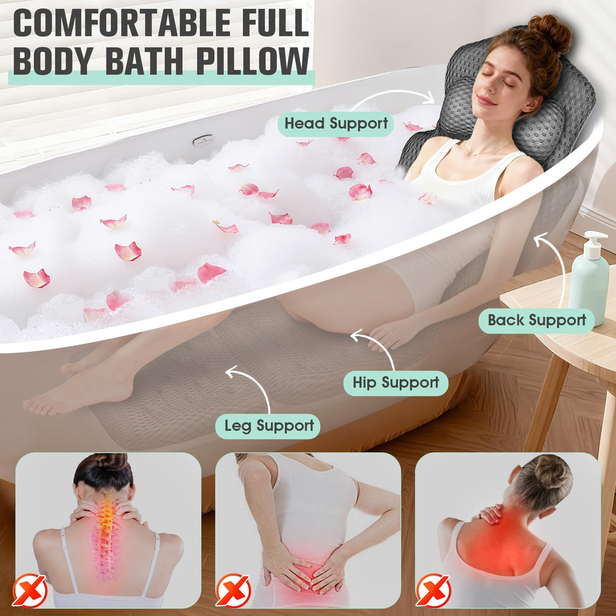 Ciavca bath pillow makes a thoughtful gift for bath lovers.