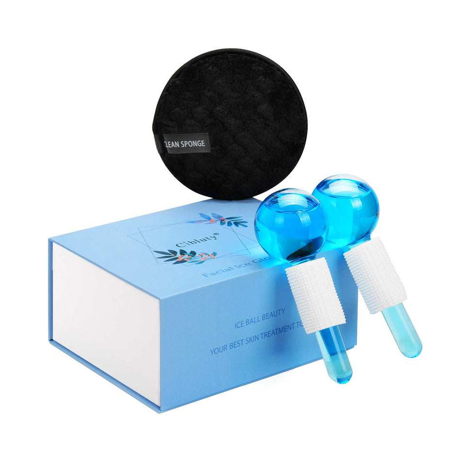 CIBLUTY Ice Globes for facial massage provide refreshing cooling to reduce puffiness.