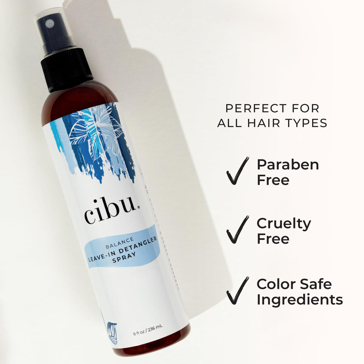 CIBU Balance damp hair application shows even distribution and smooth results.