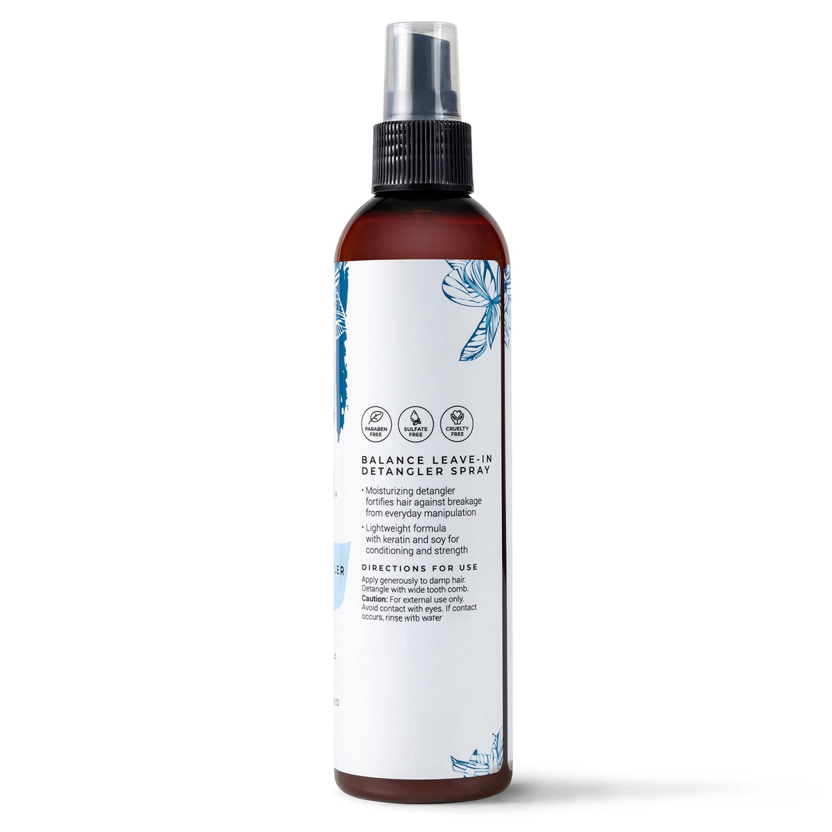 CIBU Balance spray on hair illustrates effortless detangling for all hair types.