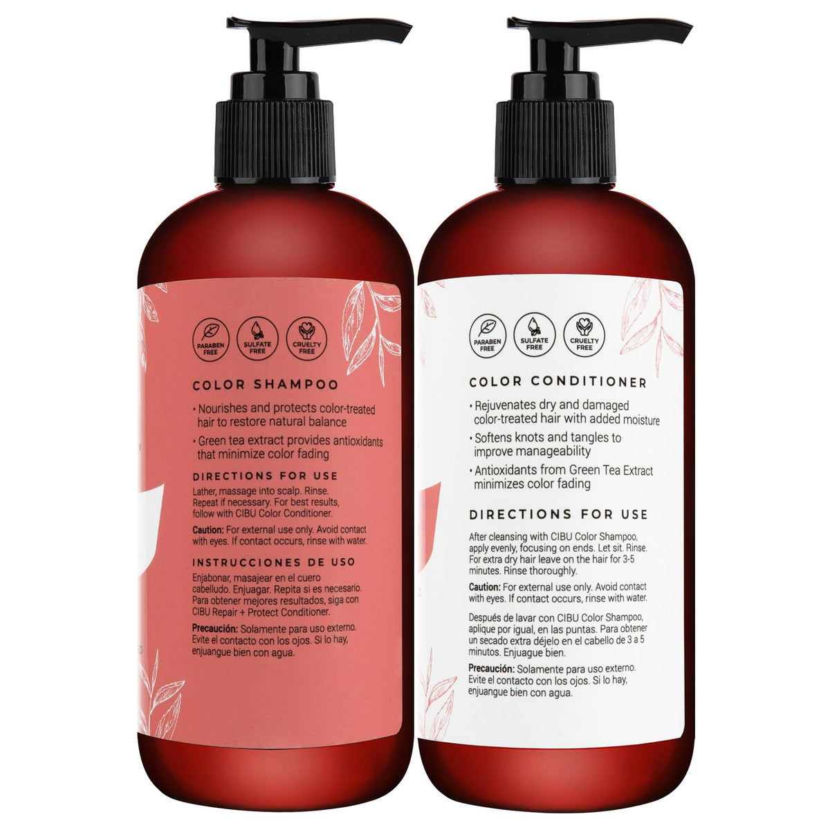 CIBU Color Conditioner tube aids detangling and hydration for color-treated strands
