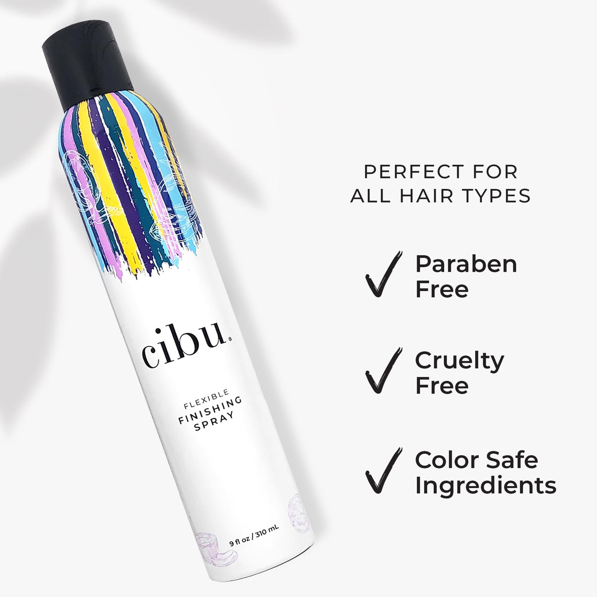 CIBU Flexible Finishing Spray delivers long-lasting hold across all-day looks.