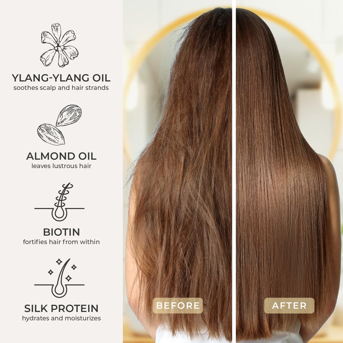 CIBU Repair + Protect after-styling use signals heat protection and reduced frizz