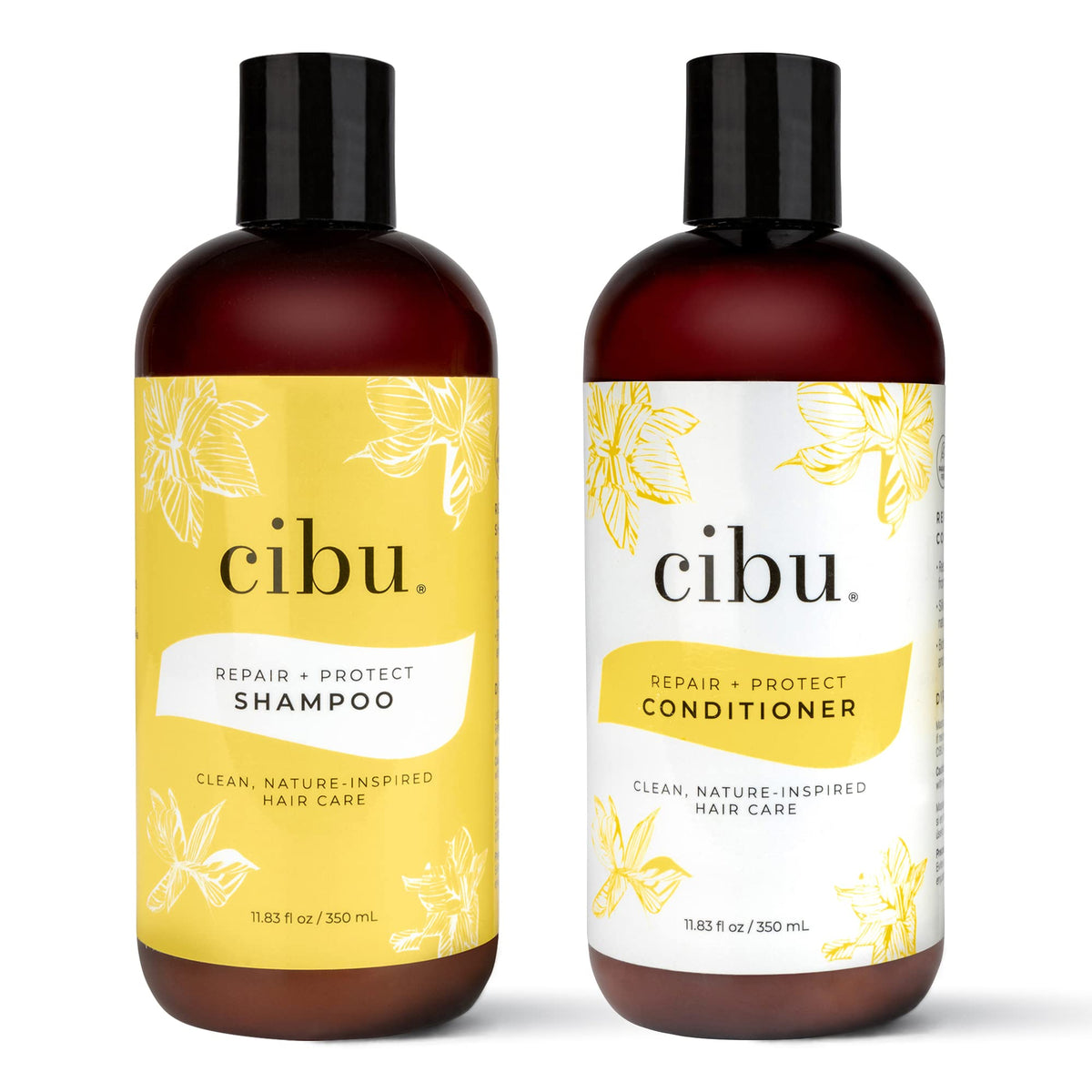 CIBU Repair + Protect shampoo bottle for color-safe cleansing and strengthening