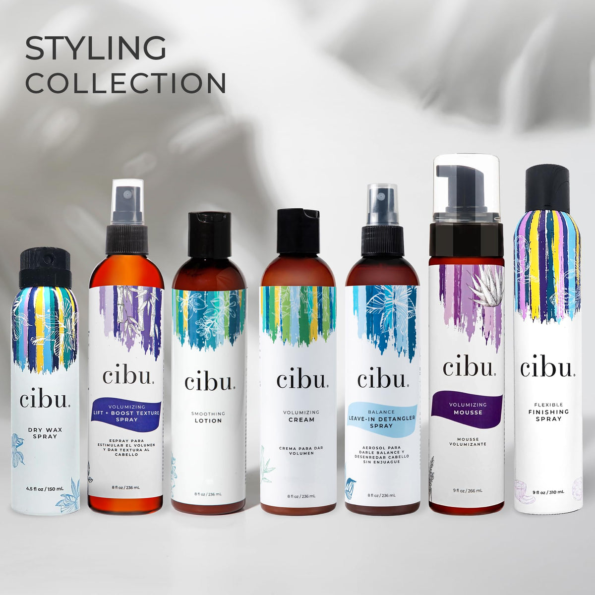 CIBU Salon-inspired spray protects color and holds through humidity.