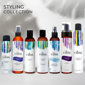 CIBU Salon-inspired spray protects color and holds through humidity.