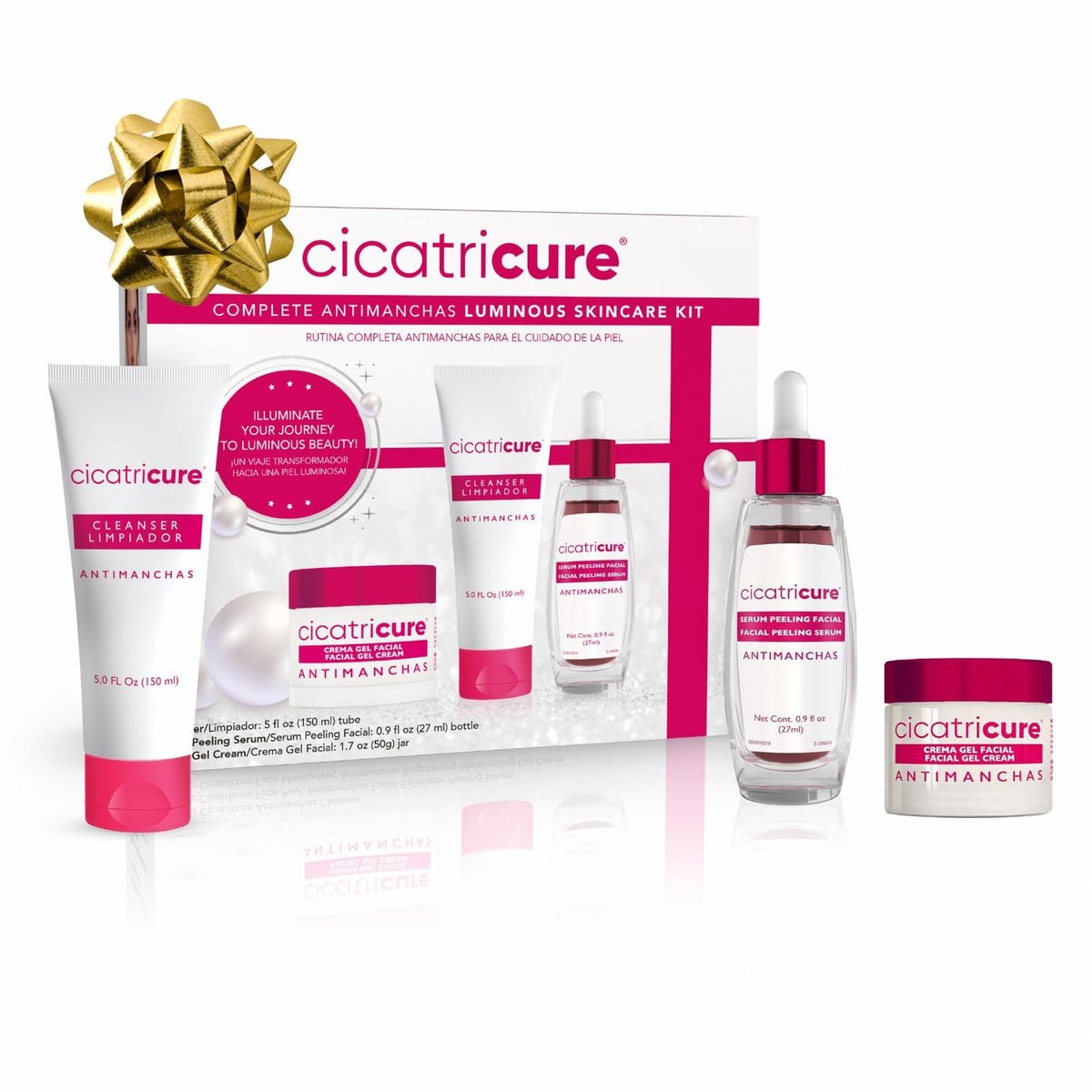 Cicatricure Antimanchas face wash exfoliating texture for refreshed skin.