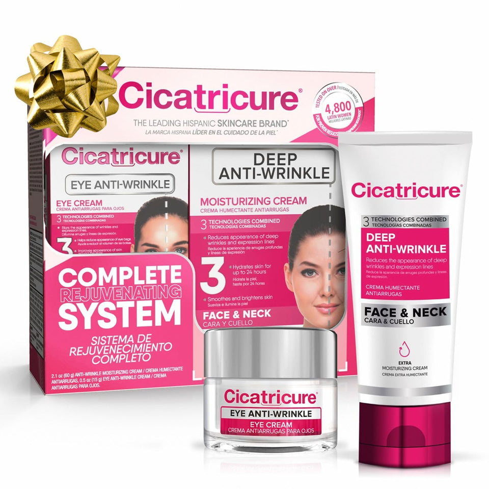 Cicatricure Deep Anti-Wrinkle Kit: face and neck cream for daily care.