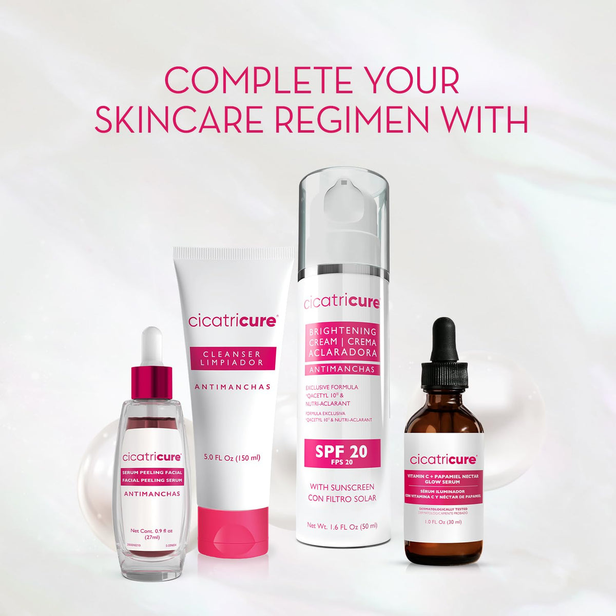 Dermatologist-tested Cicatricure cream packaging for daily use.