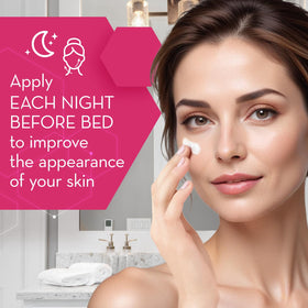 Evening skincare routine scene featuring Cicatricure products