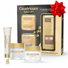 Cicatricure Gold Lift Day Cream bottle with SPF 30 protection for daytime use.