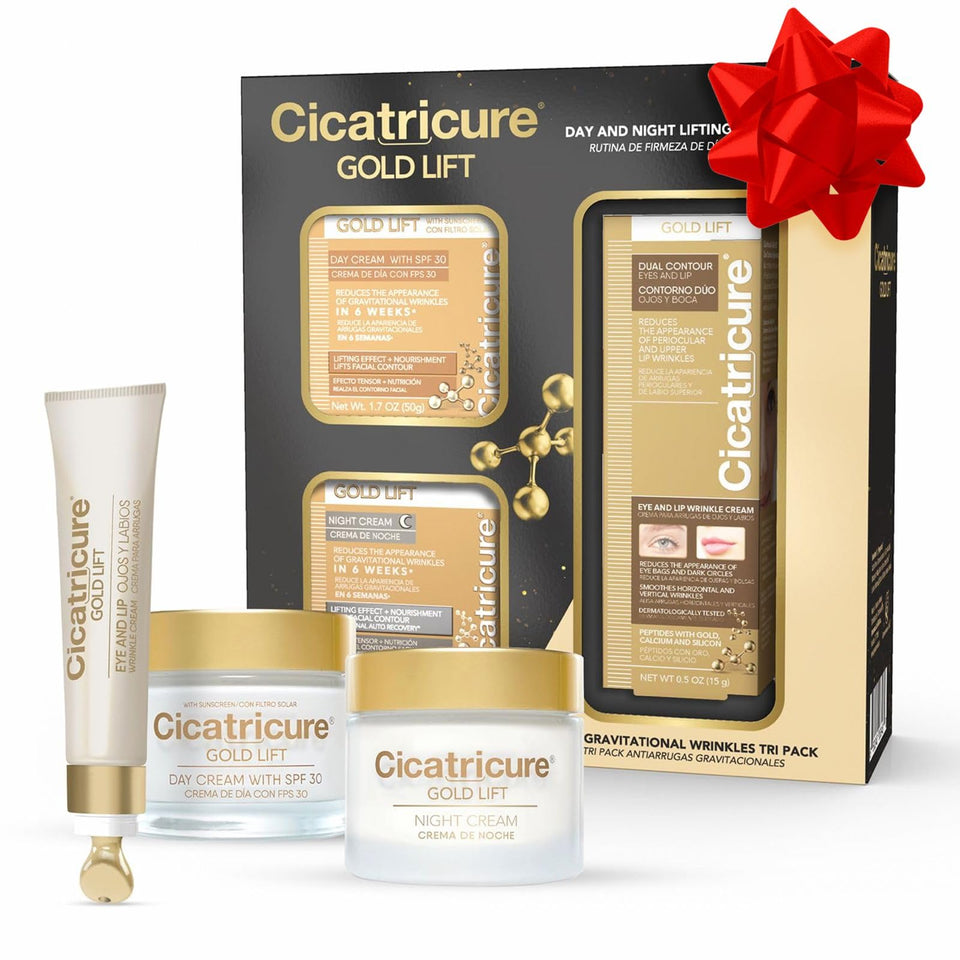 Cicatricure Gold Lift Day Cream bottle with SPF 30 protection for daytime use.