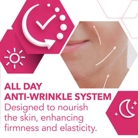 Cicatricure night cream jar close-up illustrates overnight hydration and wrinkle care.