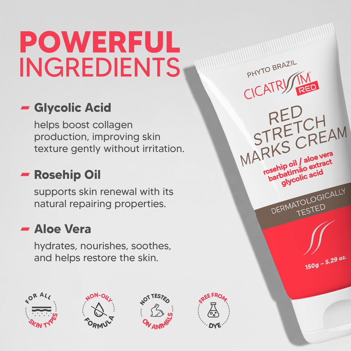 Cicatrissim fast-absorbing cream demonstrates lightweight hydration during massage.