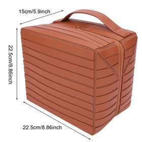 Ciciglow lightweight brown travel case is easy to carry on trips.