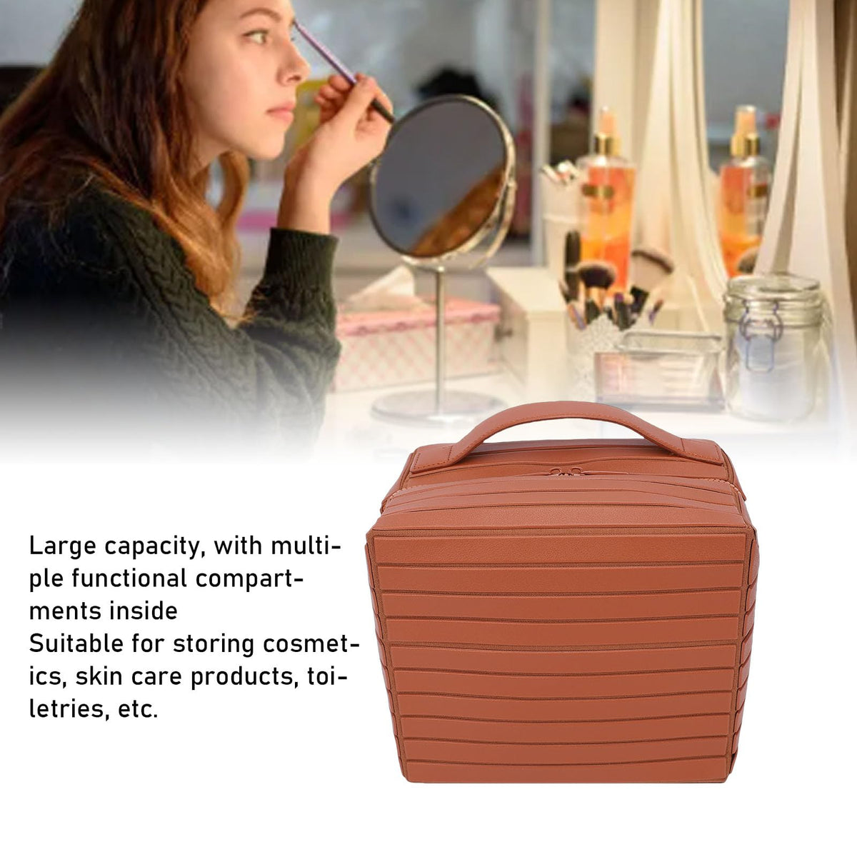 Ciciglow fold-down pouch opened flat for a clear view of items.