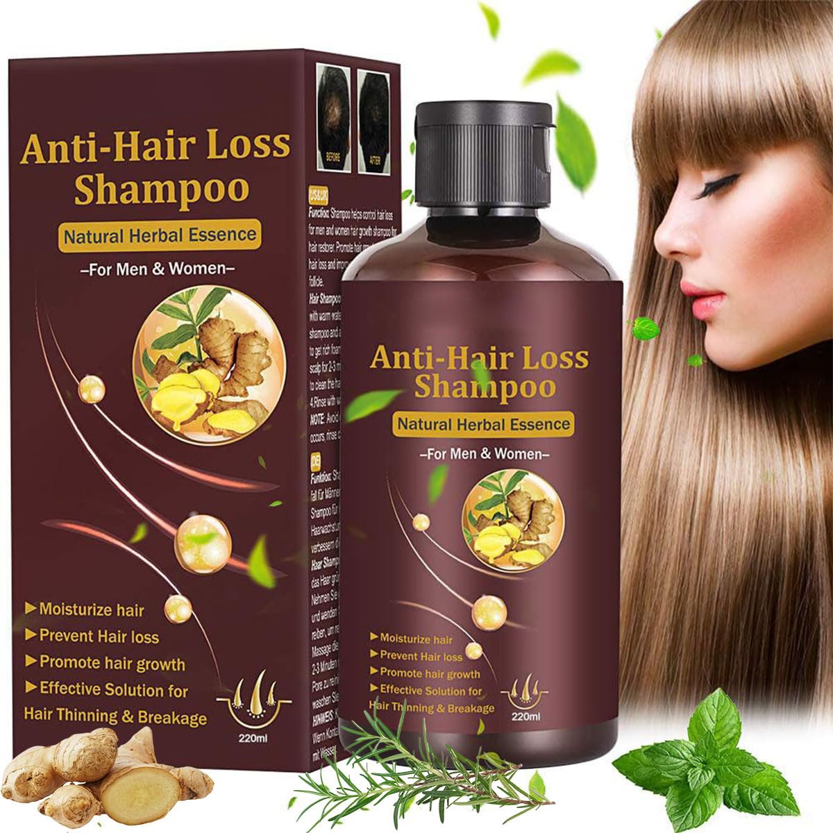 Packaging and bottle of CIDBEST Hair Growth Shampoo on shelf