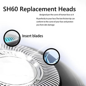 Ultra thin head with long beard slot enables versatile shaving.
