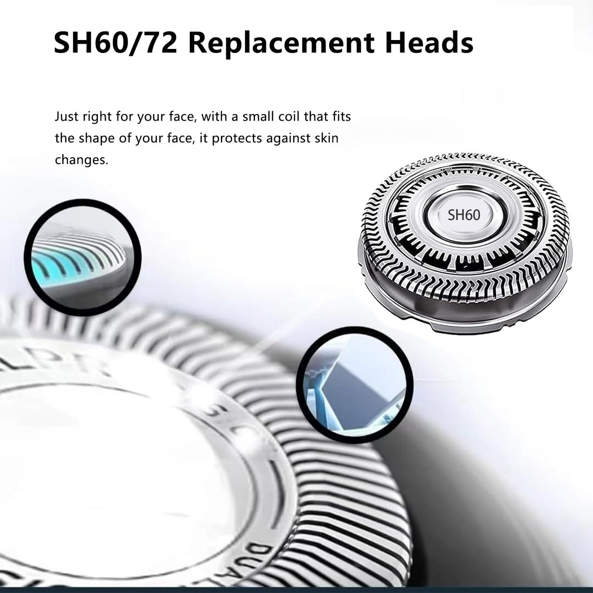 CIELONI SH60 compatible heads install easily on Philips 6000 series razors
