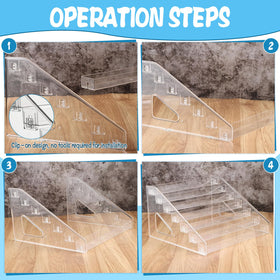 CIEOVO clear acrylic 7-tier display emphasizing organized sunglasses