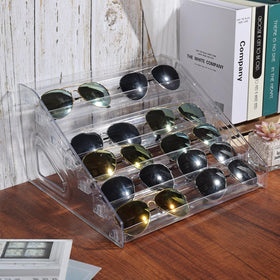 CIEOVO multipurpose display tray for jewelry and nail polish alongside eyewear