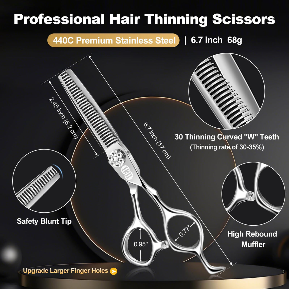 CIICII 7.5-inch hair cutter comb aiding even trims.