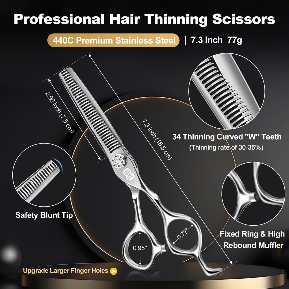 CIICII ergonomic offset handle reduces fatigue during long styling sessions