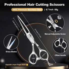 CIICII thinning scissors showing curved teeth for natural-looking thinning.