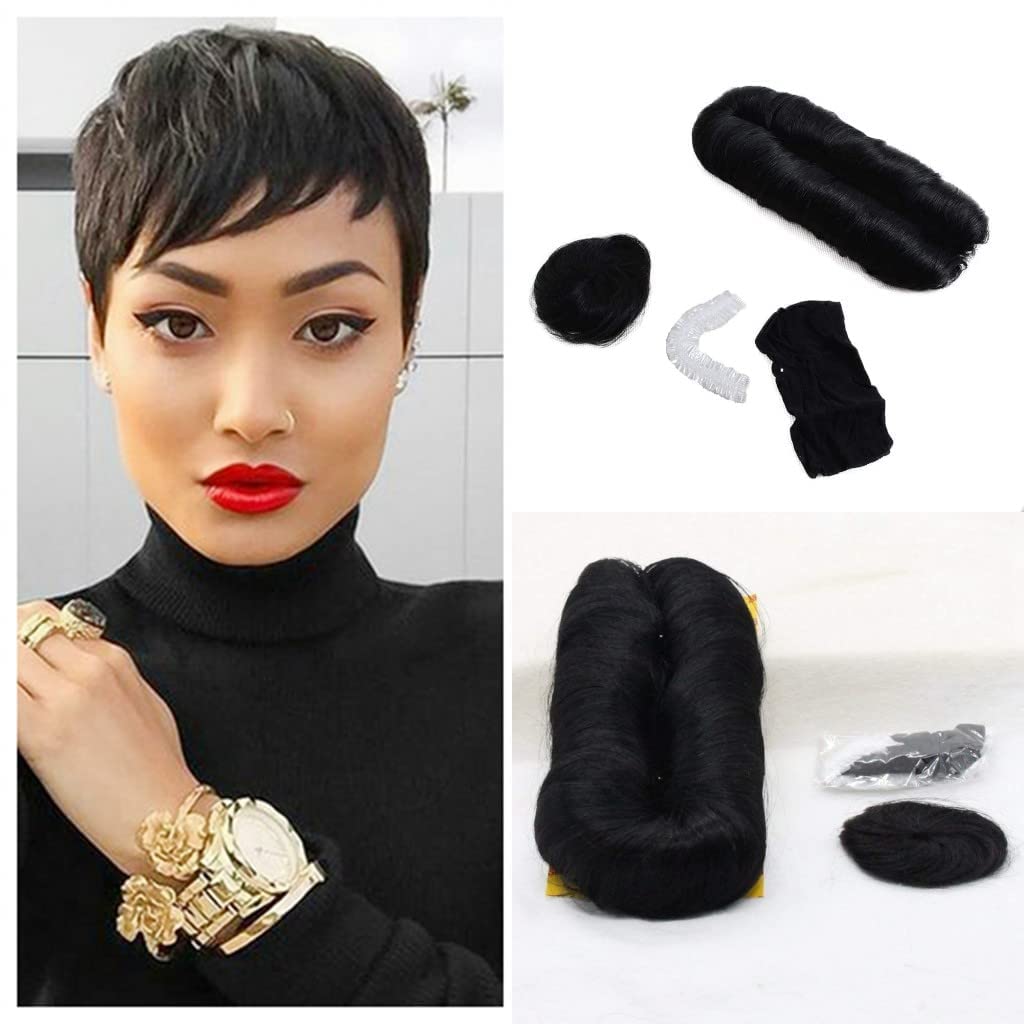 Cilava 27-piece short hair extensions in straight and wavy textures for styling options.