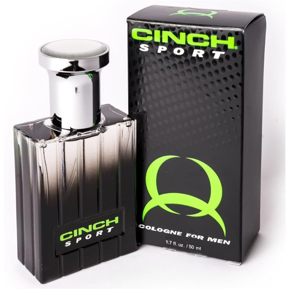 Cinch men's sport cologne spray bottle provides long-lasting freshness during workouts.