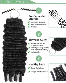 CindiRiver knotless crochet design enables quick, slip-free styling and added volume.