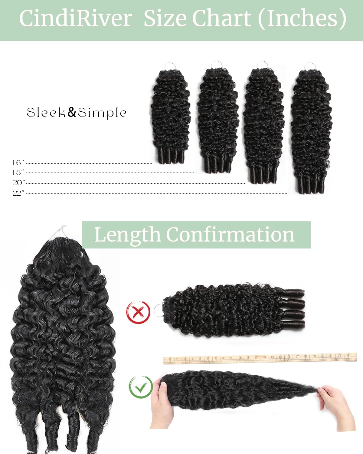 CindiRiver 18-inch extensions support versatile looks from buns to wigs.