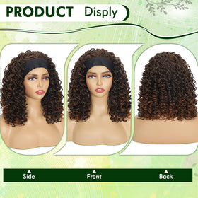 CINHOO Deep Curly Headband Wig worn style for daily looks.