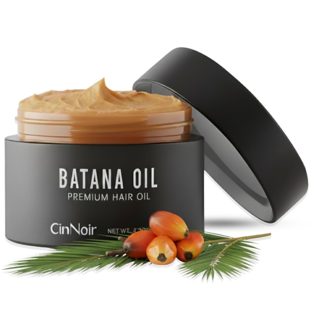 CinNoir Batana Oil bottle with dropper ready for nourishing hair