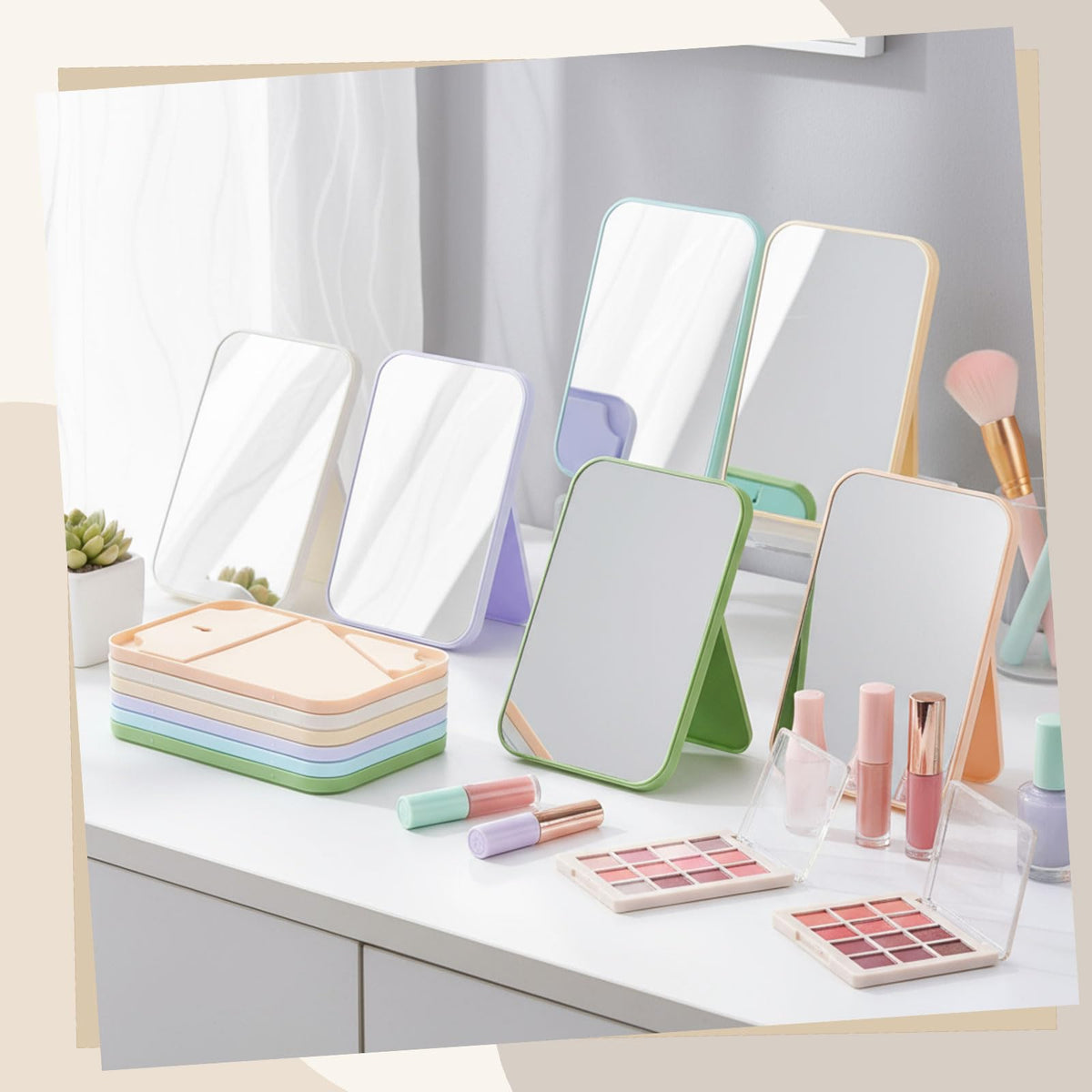 Cinnvoice bulk 24-pack makeup mirrors ideal for shared spaces