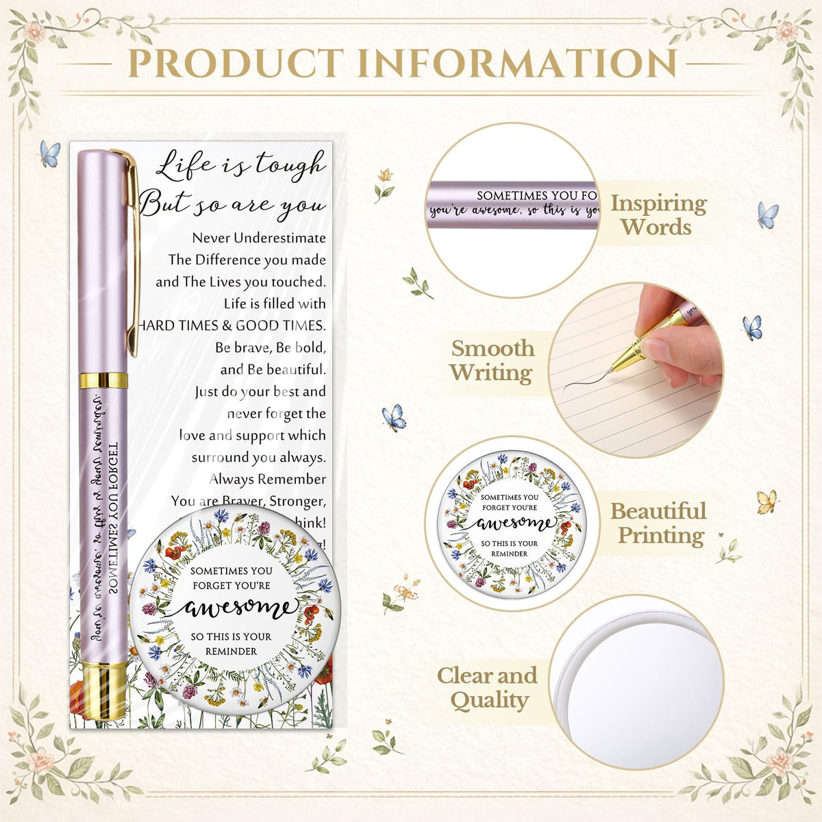 Cinnvoice Wildflower inspirational cards feature uplifting messages for gifting.