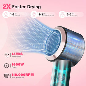CINOSTAR hair dryer magnetic attachments enabling secure 360-degree styling