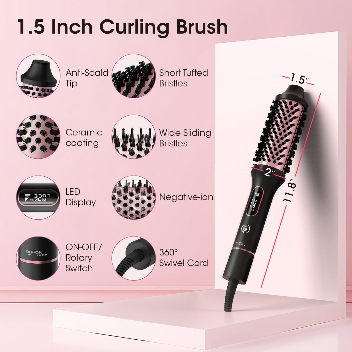 CINOSTAR six-temperature settings tailor heat to your hair