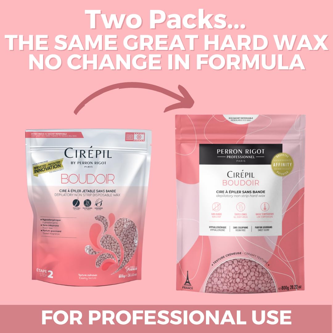 Cirepil Boudoir wax melts into creamy texture for easy, thin applications.