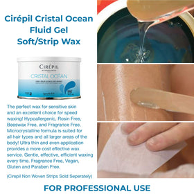 Cirepil Cristal Ocean wax for legs, arms, and back in pro-use tin.