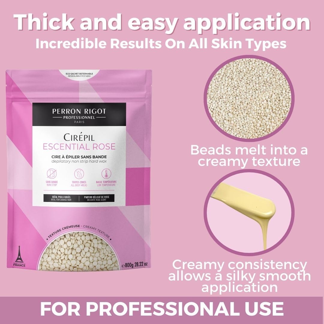 Cirepil Escential Rose salon-friendly application showing beeswax-rich formula